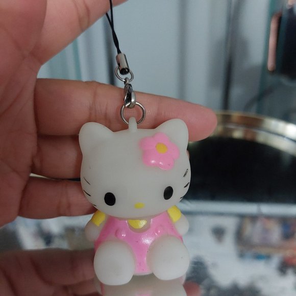 Hello Kitty Handbag Phone Charm Key chain Accessory Pink Yellow White Cute - Picture 1 of 4